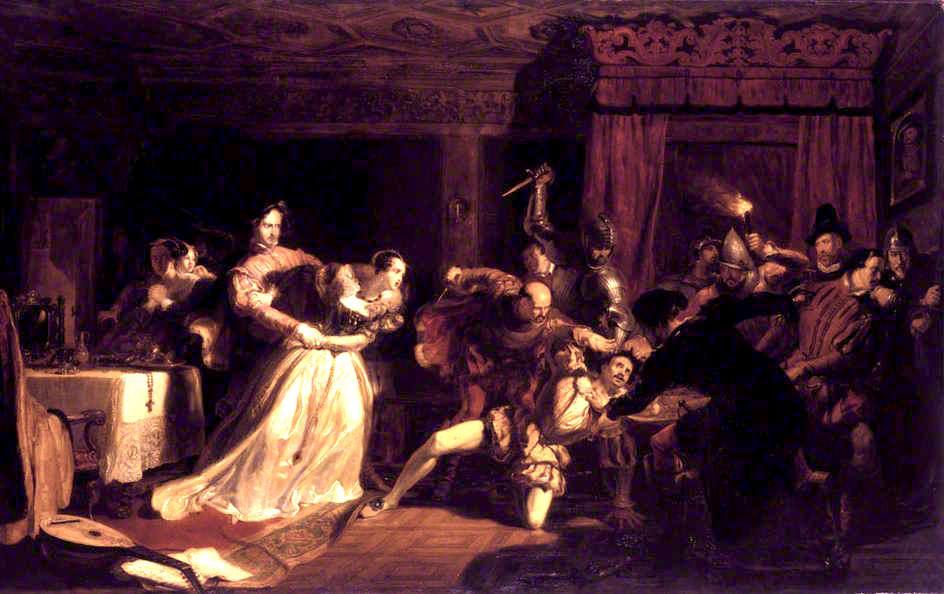 WikiOO.org - Encyclopedia of Fine Arts - Maľba, Artwork William Allan - The Murder of David Rizzio
