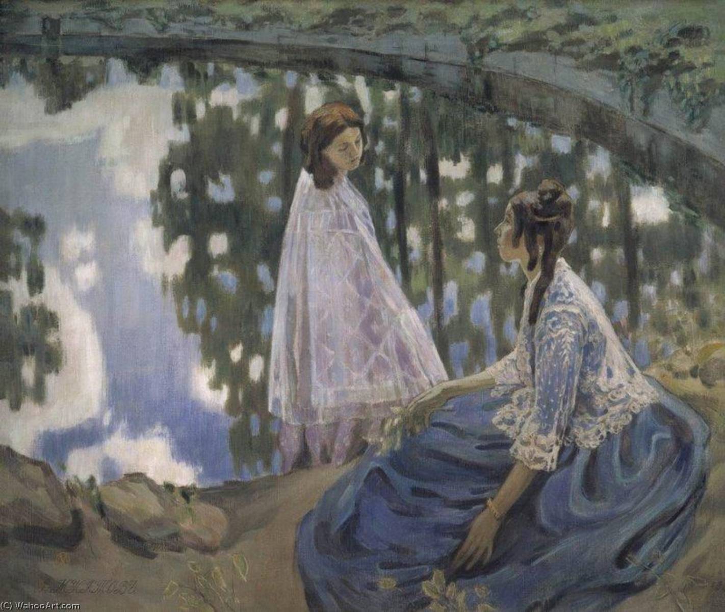 Wikioo.org - The Encyclopedia of Fine Arts - Painting, Artwork by Viktor Elpidiforovich Borisov Musatov - The Lake