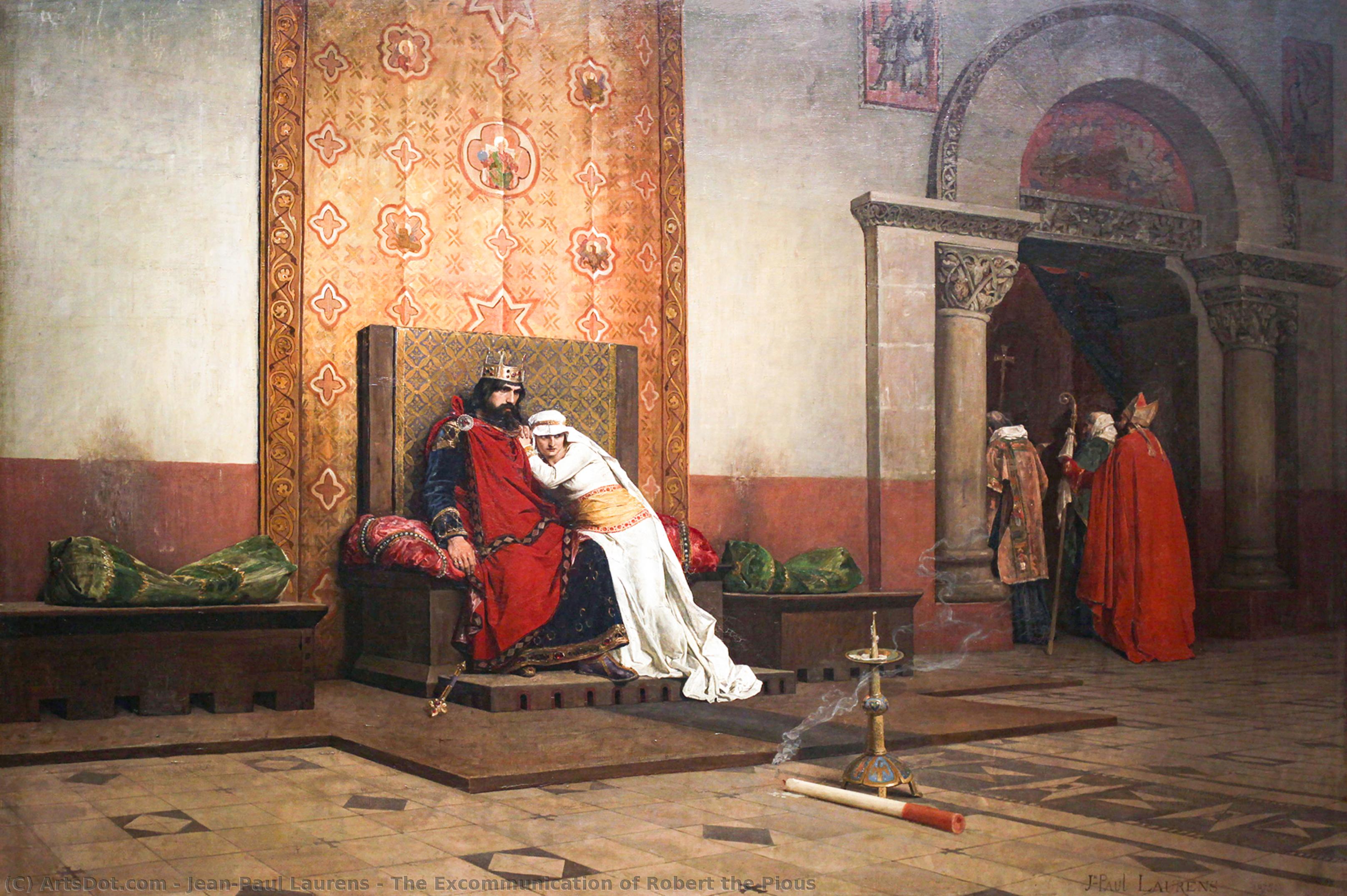 Wikioo.org - The Encyclopedia of Fine Arts - Painting, Artwork by Jean-Paul Laurens - The Excommunication of Robert the Pious
