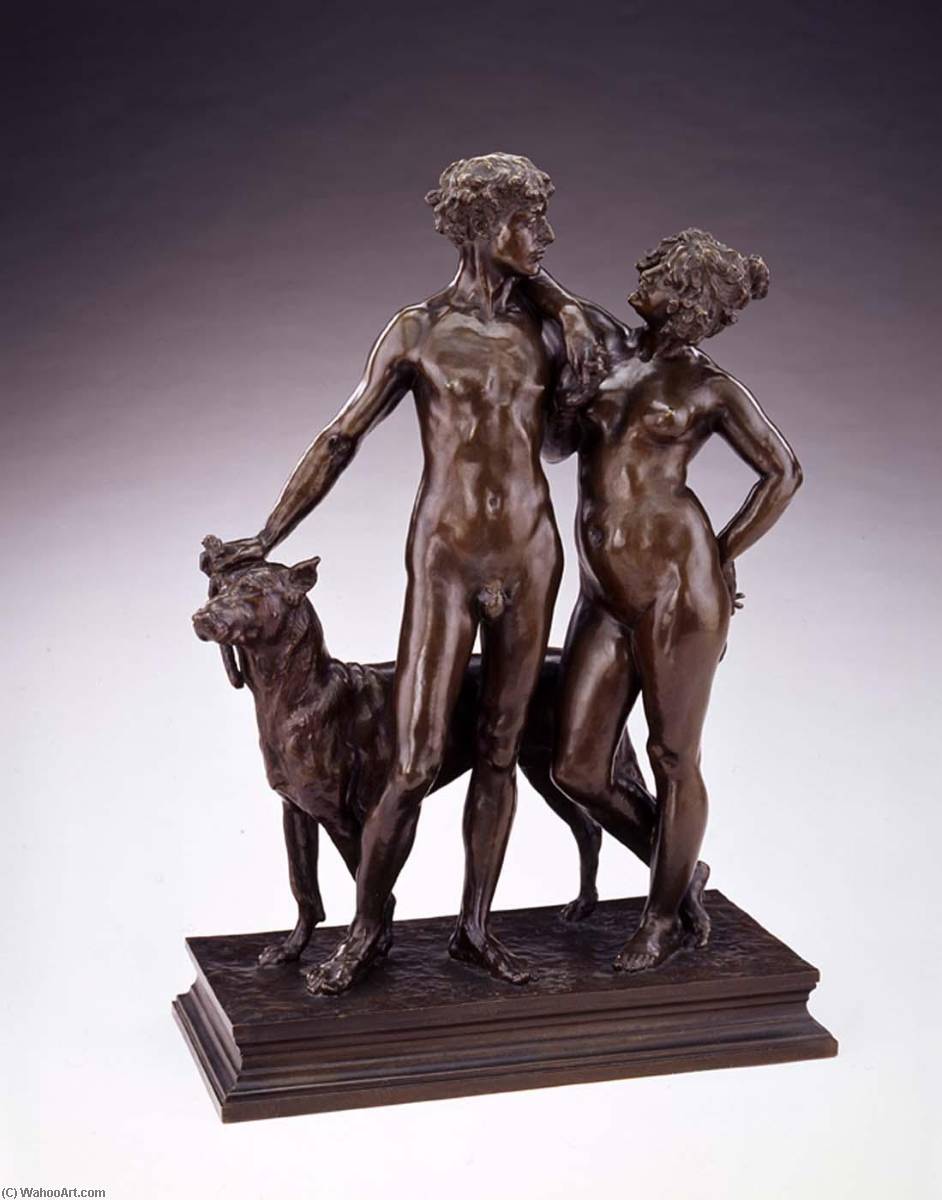 WikiOO.org - Encyclopedia of Fine Arts - Lukisan, Artwork Frederick William Macmonnies - Venus and Adonis