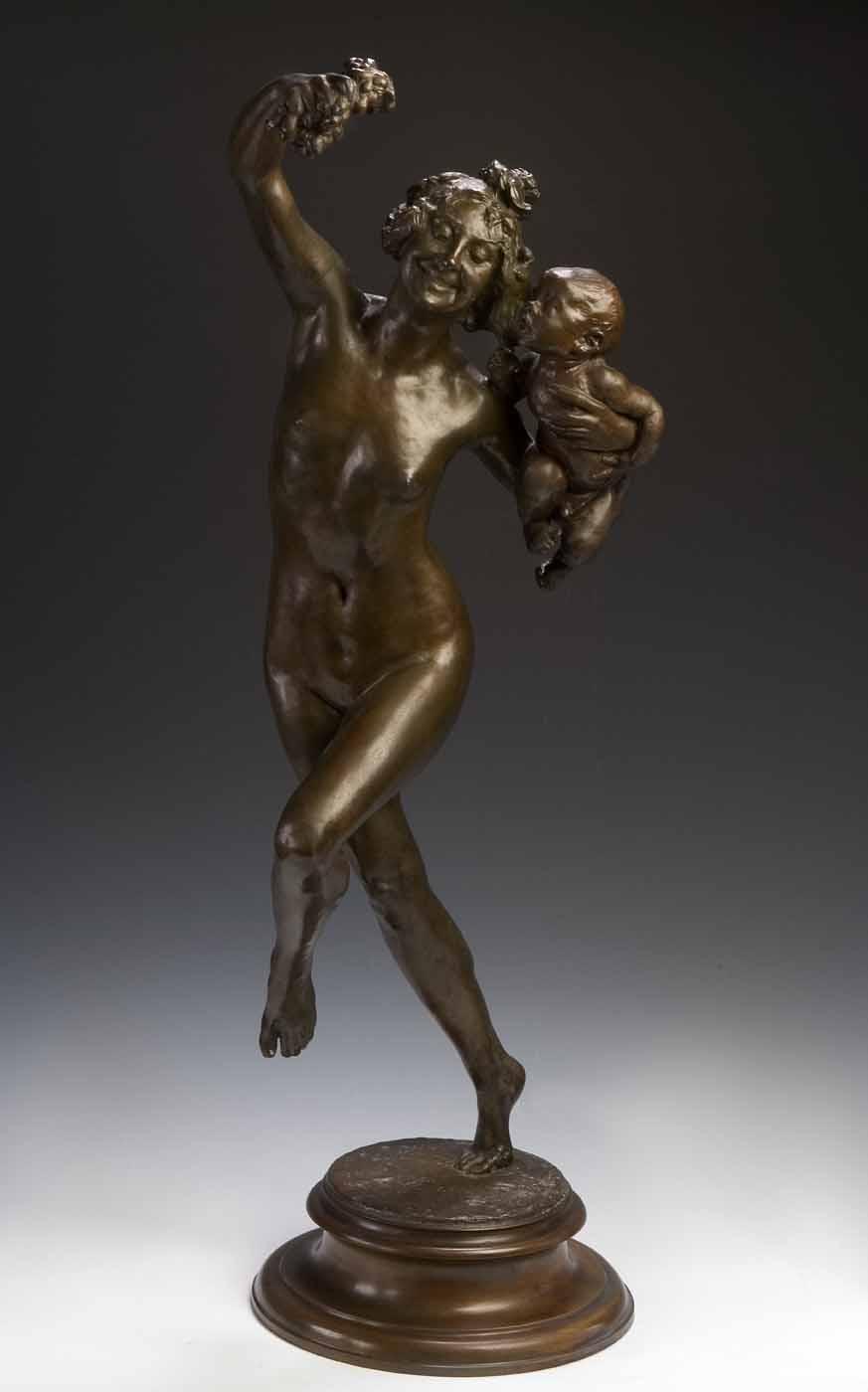 Wikioo.org - The Encyclopedia of Fine Arts - Painting, Artwork by Frederick William Macmonnies - Bacchante and Infant Faun