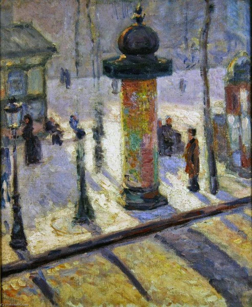 WikiOO.org - Encyclopedia of Fine Arts - Lukisan, Artwork Louis Anquetin - Kiosk on the Boulevard Clichy