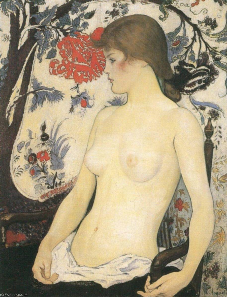 WikiOO.org - Εγκυκλοπαίδεια Καλών Τεχνών - Ζωγραφική, έργα τέχνης Louis Anquetin - Jeune femme demi nue