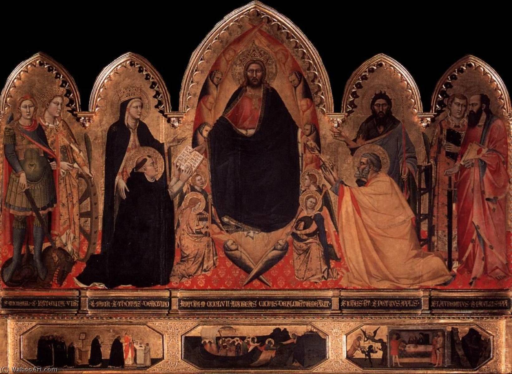 Wikioo.org - The Encyclopedia of Fine Arts - Painting, Artwork by Orcagna - The Strozzi Altarpiece
