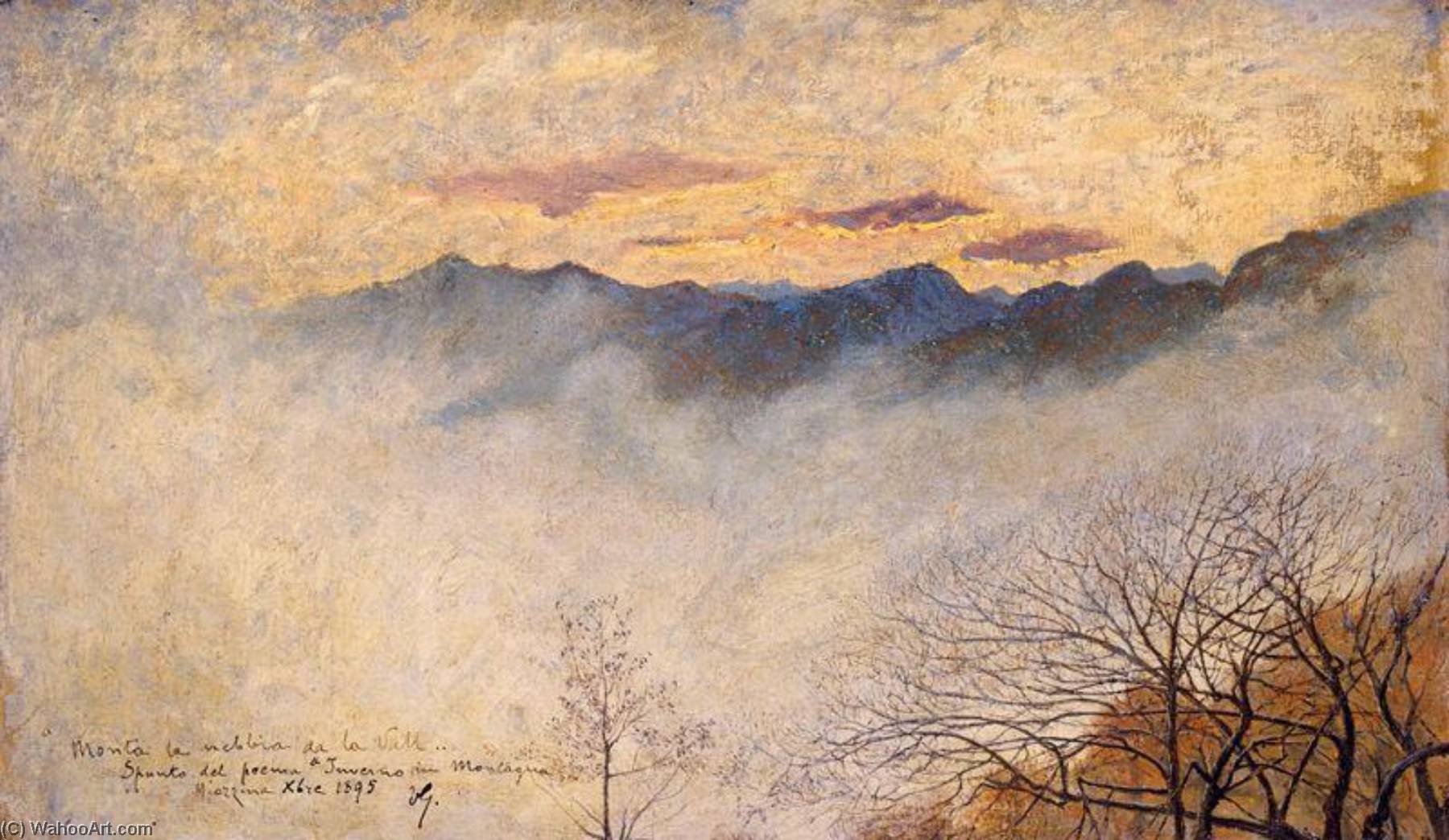 Wikioo.org - The Encyclopedia of Fine Arts - Painting, Artwork by Vittore Grubicy De Dragon - Fog in the Mountains