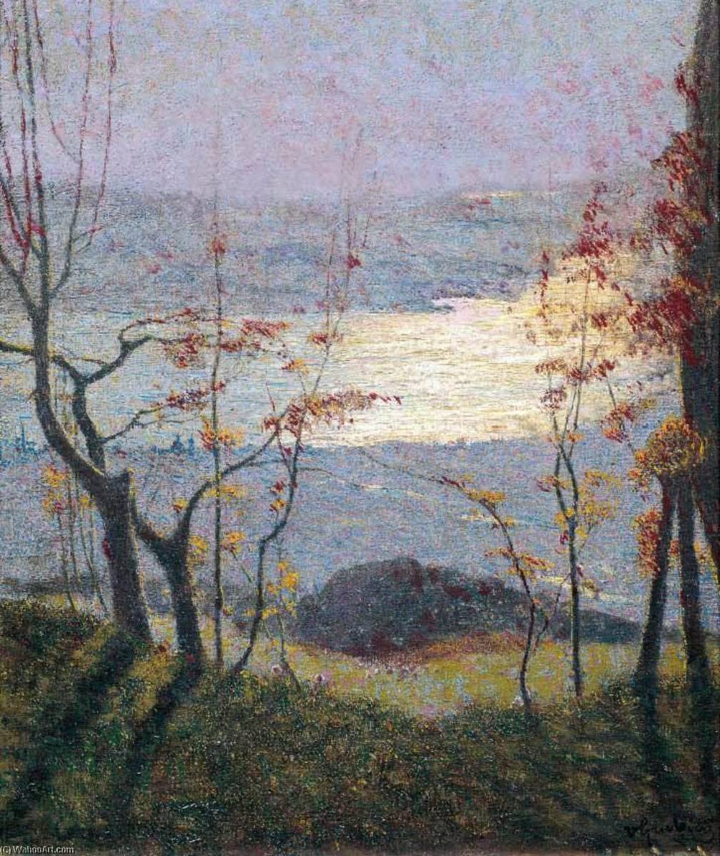 Wikioo.org - The Encyclopedia of Fine Arts - Painting, Artwork by Vittore Grubicy De Dragon - Morning. Autumn Landscape with Trees