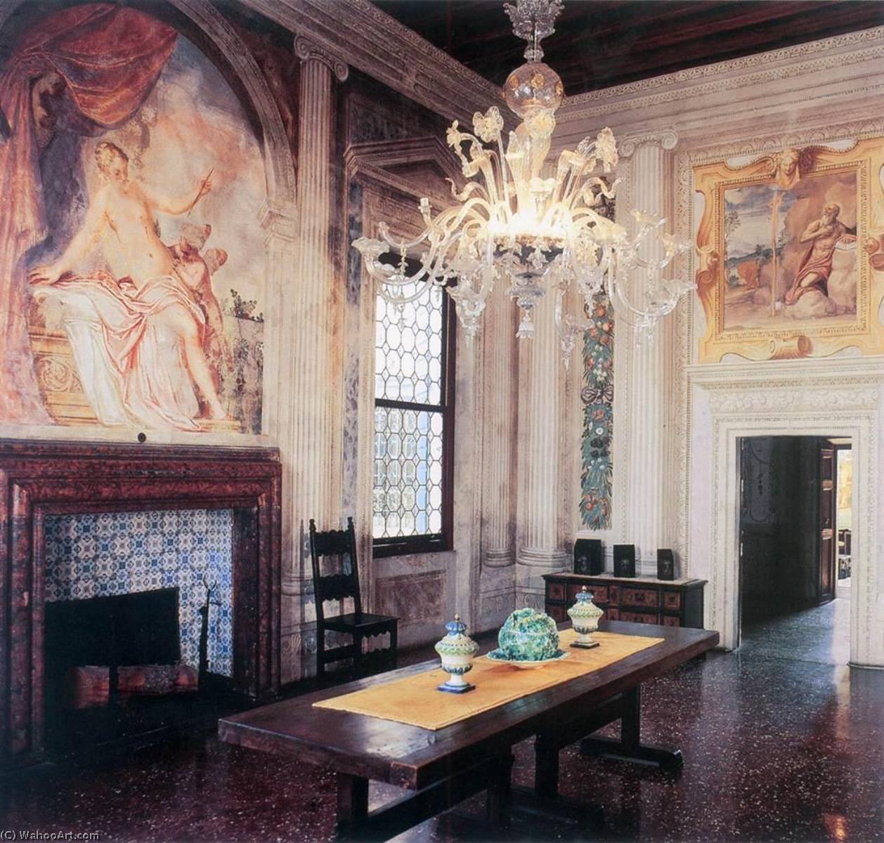 WikiOO.org - Encyclopedia of Fine Arts - Maalaus, taideteos Giovanni Battista Zelotti - View of the Hall of Venus