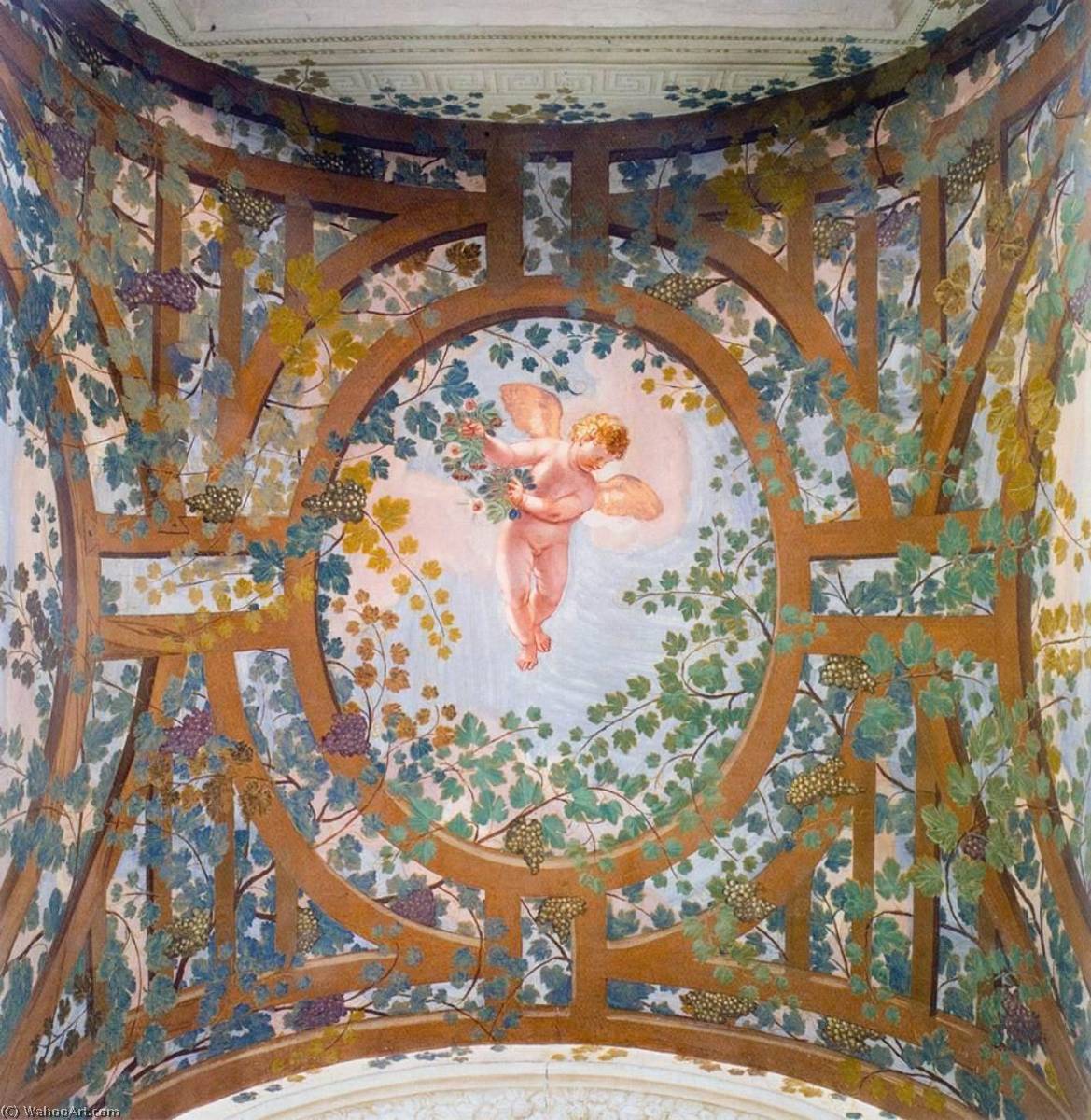 WikiOO.org - Encyclopedia of Fine Arts - Lukisan, Artwork Giovanni Battista Zelotti - Vault of the vestibule
