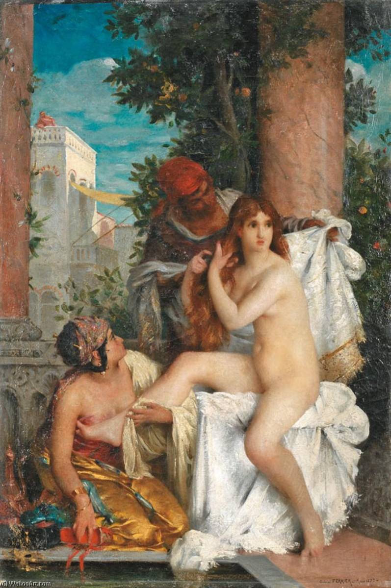 Wikioo.org - The Encyclopedia of Fine Arts - Painting, Artwork by Gabriel Ferrier - Français La toilette de la favorite