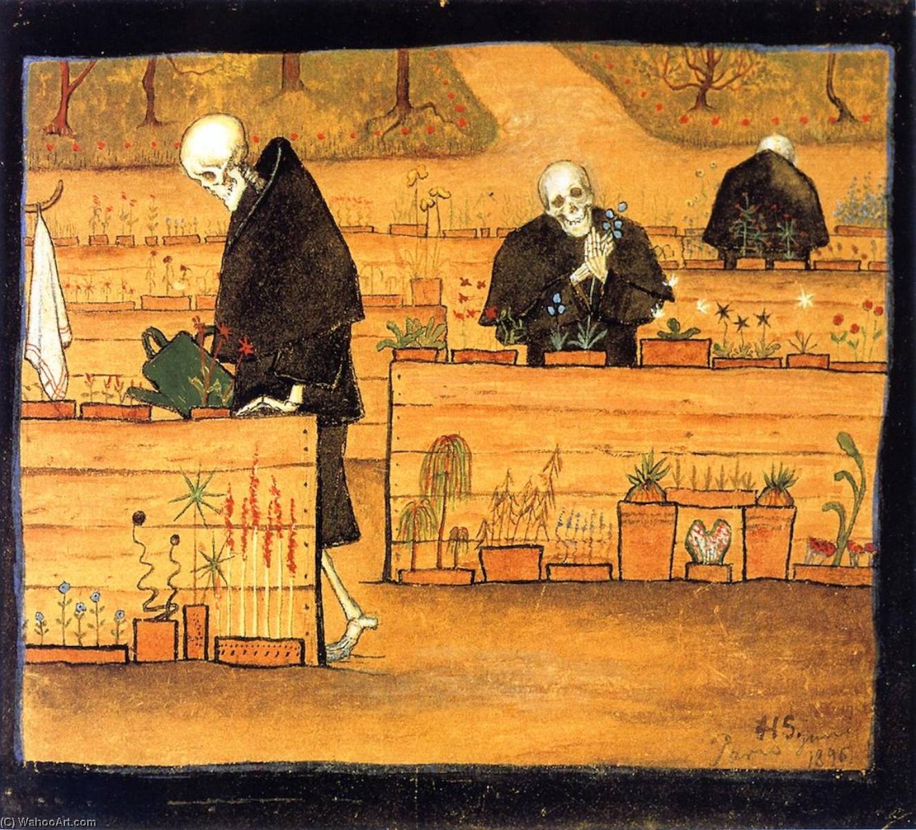 Wikioo.org - The Encyclopedia of Fine Arts - Painting, Artwork by Hugo Simberg - The Garden of Death