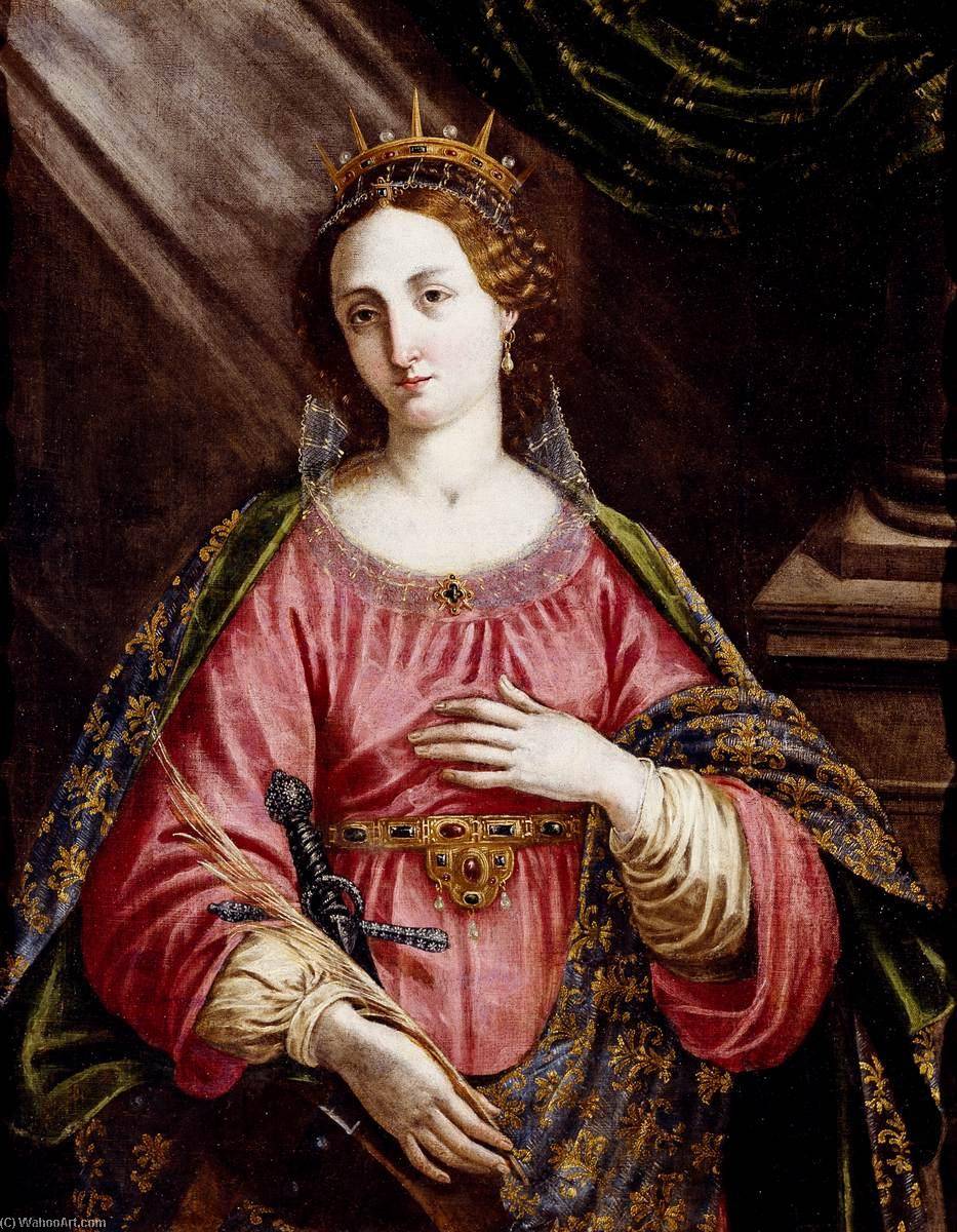 Wikioo.org - The Encyclopedia of Fine Arts - Painting, Artwork by Jacopo Chimenti - St Catherine