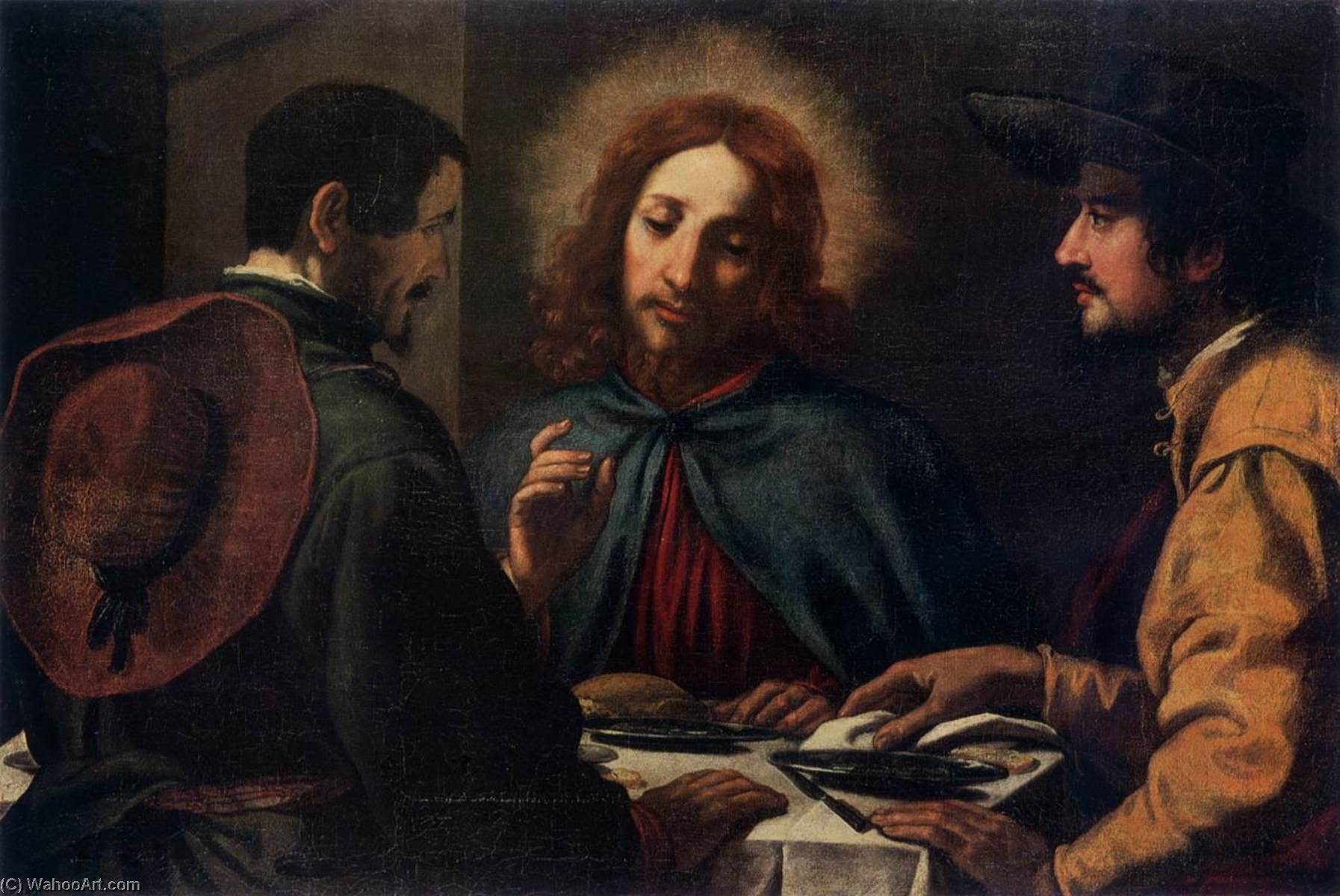 Wikioo.org - The Encyclopedia of Fine Arts - Painting, Artwork by Jacopo Chimenti - Supper at Emmaus