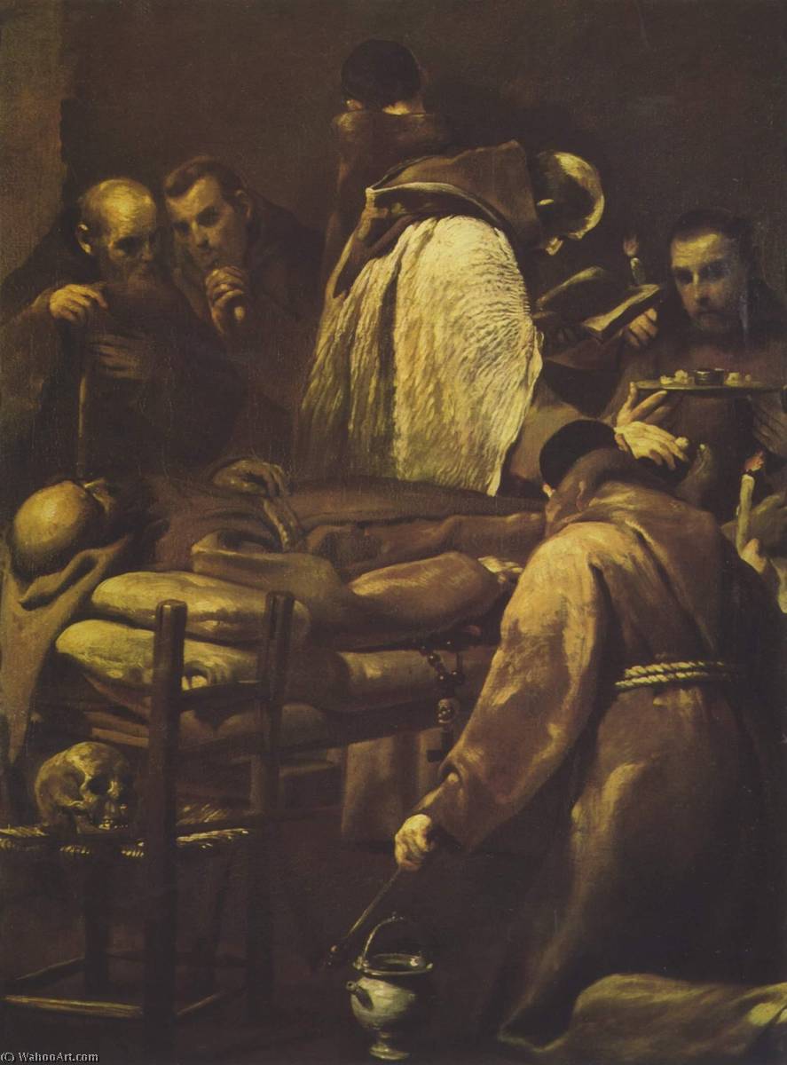 WikiOO.org - Encyclopedia of Fine Arts - Maľba, Artwork Giuseppe Maria Crespi - Deutsch Die Letzte Ölung
