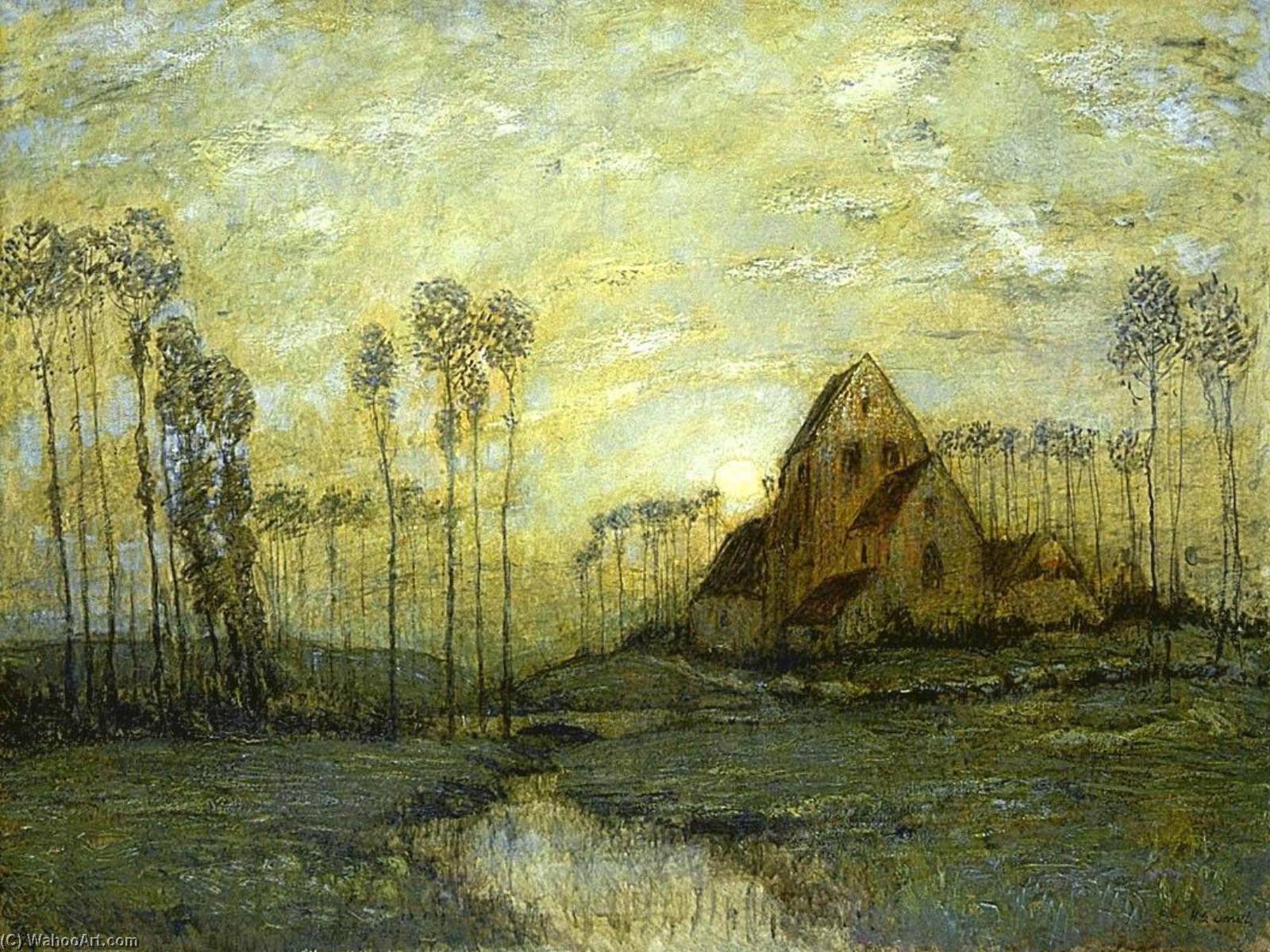 Wikioo.org - The Encyclopedia of Fine Arts - Painting, Artwork by Henry Golden Dearth - An Old Church at Montreuil