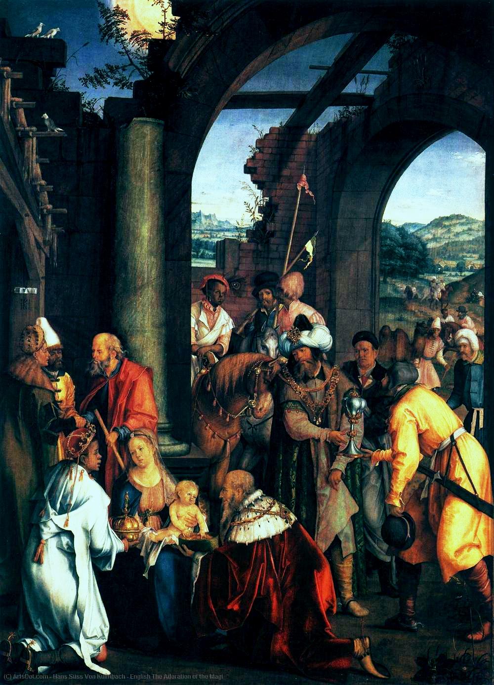 Wikioo.org - The Encyclopedia of Fine Arts - Painting, Artwork by Hans Süss Von Kulmbach - English The Adoration of the Magi