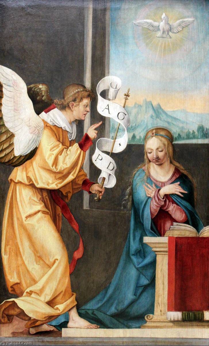 Wikioo.org - The Encyclopedia of Fine Arts - Painting, Artwork by Hans Süss Von Kulmbach - The Annunciation