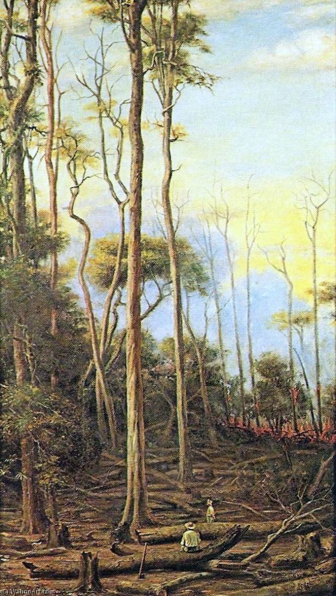 WikiOO.org - Encyclopedia of Fine Arts - Schilderen, Artwork Benedito Calixto - English Paroba trees Português As Perobeiras