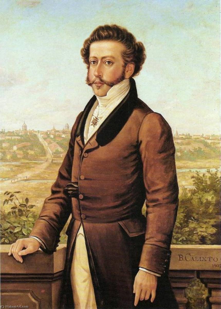 WikiOO.org - Encyclopedia of Fine Arts - Maleri, Artwork Benedito Calixto - English Portrait of Pedro I of Brazil Português Retrato de Dom Pedro I