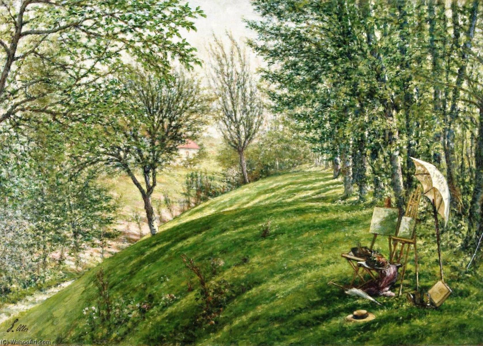 Wikioo.org - The Encyclopedia of Fine Arts - Painting, Artwork by Francisco Oller - French Landscape II