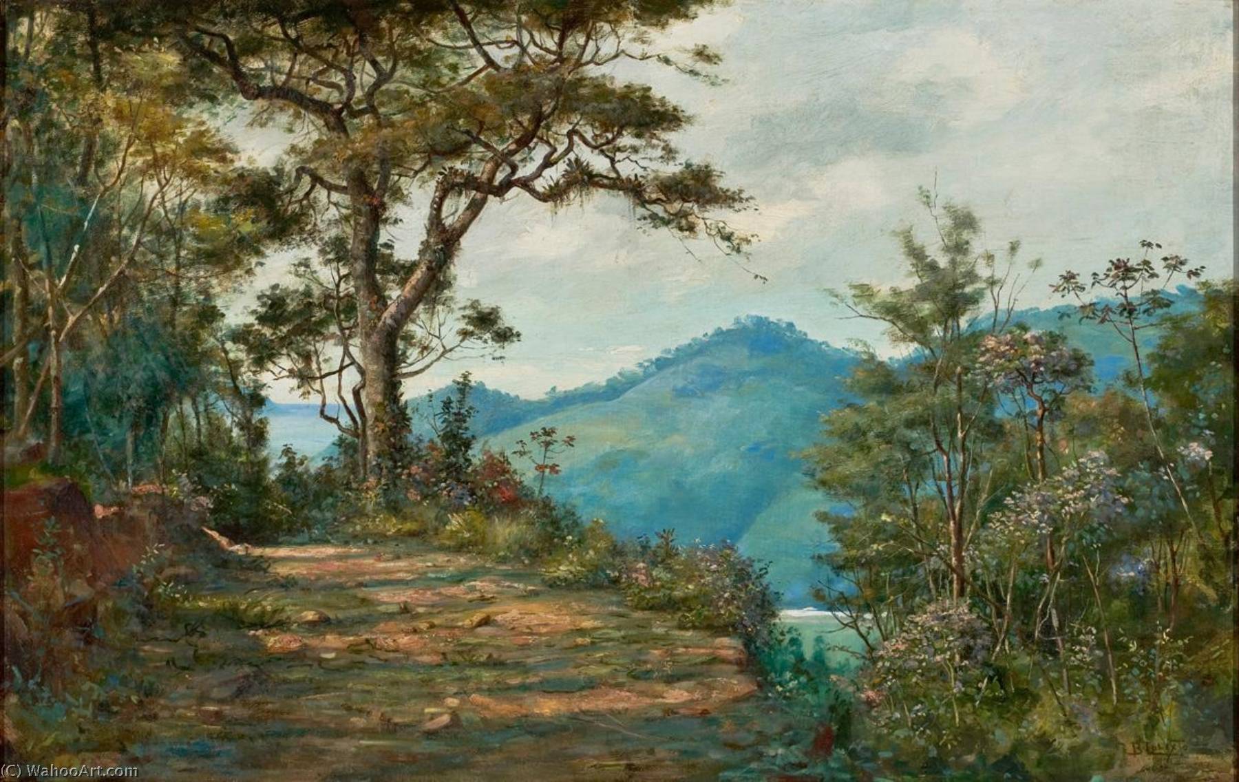 Wikioo.org - The Encyclopedia of Fine Arts - Painting, Artwork by Benedito Calixto - English Landscape Português Paisagem (da série Mata )