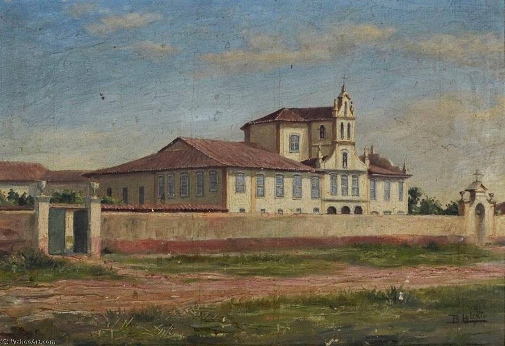 Wikioo.org - The Encyclopedia of Fine Arts - Painting, Artwork by Benedito Calixto - Português Recolhimento de Nossa Senhora da Luz em São Paulo 1860