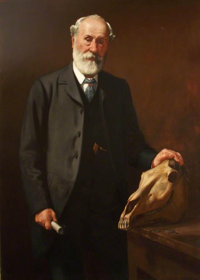 Wikioo.org - The Encyclopedia of Fine Arts - Painting, Artwork by Francis James Barraud - James McCall, Founder and Principal of Glasgow Veterinary College