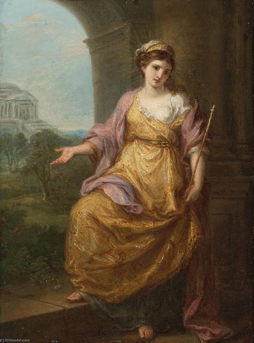 Wikioo.org - The Encyclopedia of Fine Arts - Painting, Artwork by Angelica Kauffman (Maria Anna Angelika) - Female Allegory