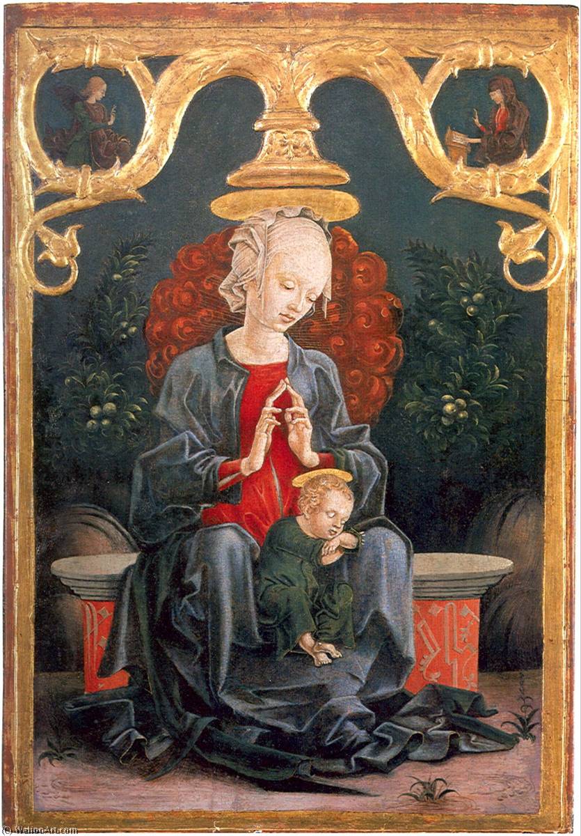 Wikioo.org - The Encyclopedia of Fine Arts - Painting, Artwork by Cosmè Tura - English Madonna and Child in the Garden