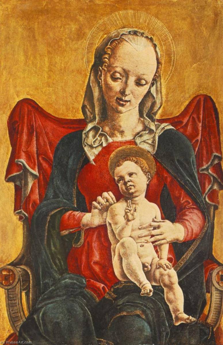 WikiOO.org - 百科事典 - 絵画、アートワーク Cosmè Tura - 英語 マドンナ  と一緒に  ザー  子供