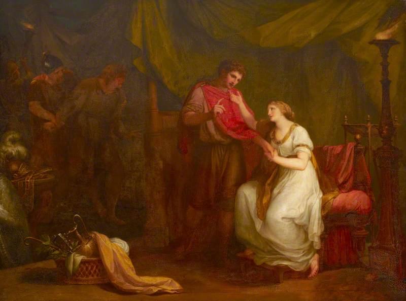 Wikioo.org - The Encyclopedia of Fine Arts - Painting, Artwork by Angelica Kauffman (Maria Anna Angelika) - Diomed and Cressida