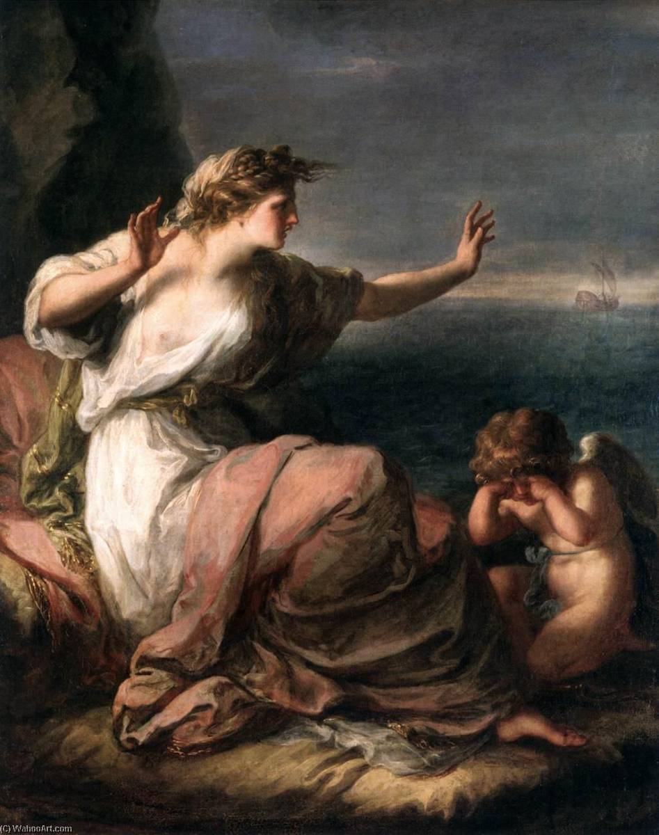 Wikioo.org - The Encyclopedia of Fine Arts - Painting, Artwork by Angelica Kauffman (Maria Anna Angelika) - Ariadne Abandoned by Theseus on Naxos