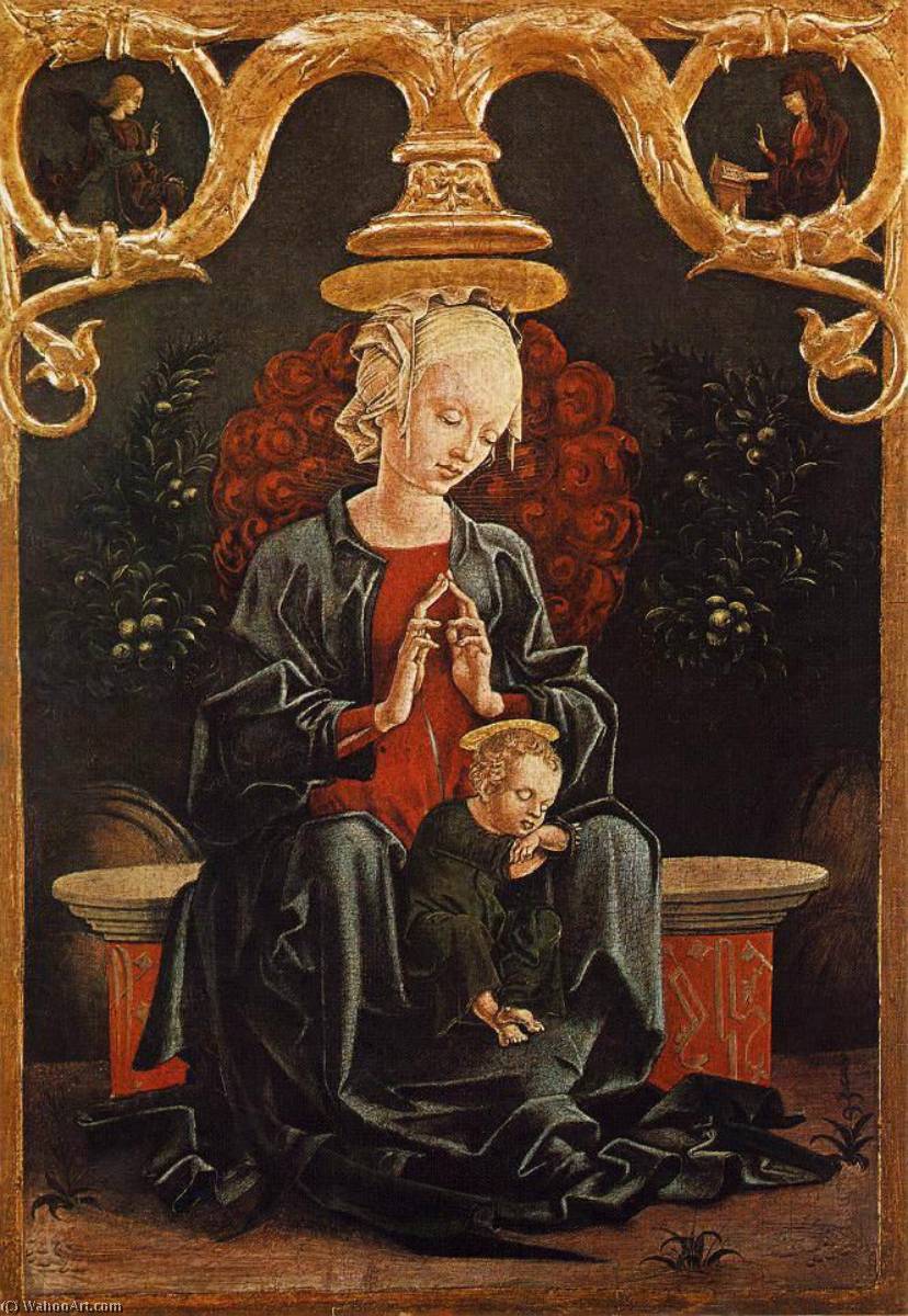 Wikioo.org – L'Encyclopédie des Beaux Arts - Peinture, Oeuvre de Cosmè Tura - madonna et lenfant dans  une  JARDIN