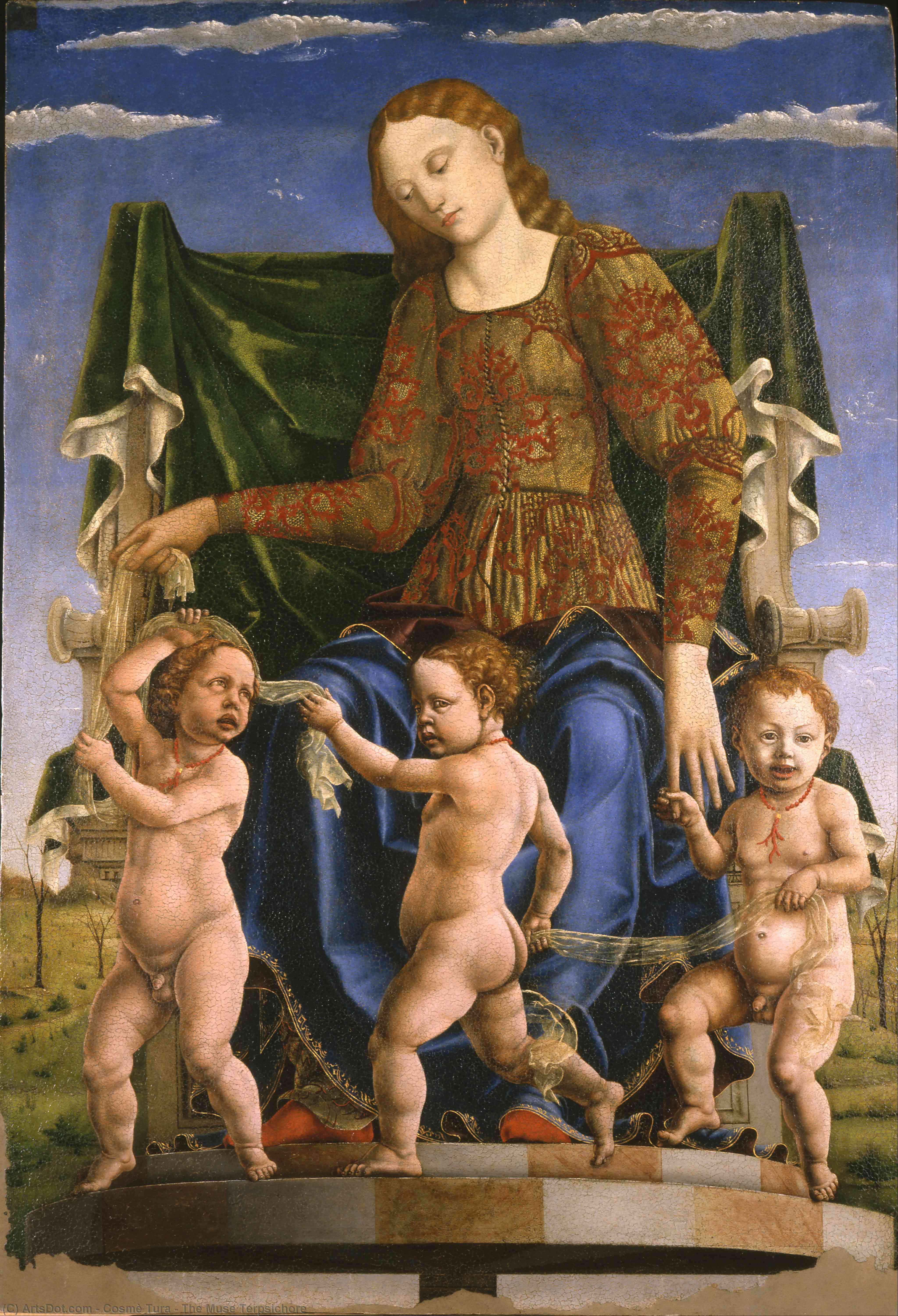 WikiOO.org - Encyclopedia of Fine Arts - Maleri, Artwork Cosmè Tura - The Muse Terpsichore