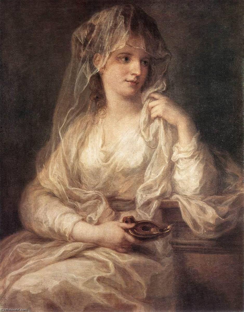 Wikioo.org - The Encyclopedia of Fine Arts - Painting, Artwork by Angelica Kauffman (Maria Anna Angelika) - Portrait of a Woman Dressed as Vestal Virgin