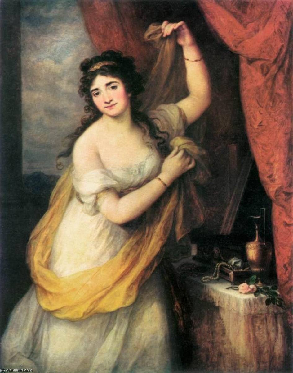 WikiOO.org - Enciclopédia das Belas Artes - Pintura, Arte por Angelica Kauffman (Maria Anna Angelika) - Portrait of a Woman