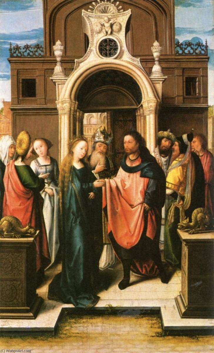 Wikioo.org - The Encyclopedia of Fine Arts - Painting, Artwork by Bernaert Van Orley - The Marriage of the Virgin