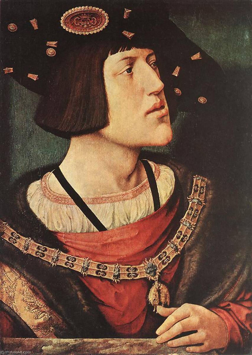 Wikioo.org - The Encyclopedia of Fine Arts - Painting, Artwork by Bernaert Van Orley - Portrait of Charles V, Holy Roman Emperor (1500 1558)