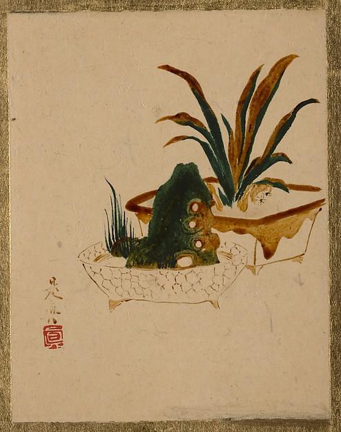 WikiOO.org - Enciklopedija likovnih umjetnosti - Slikarstvo, umjetnička djela Shibata Zeshin - Flowers in Jardenierres