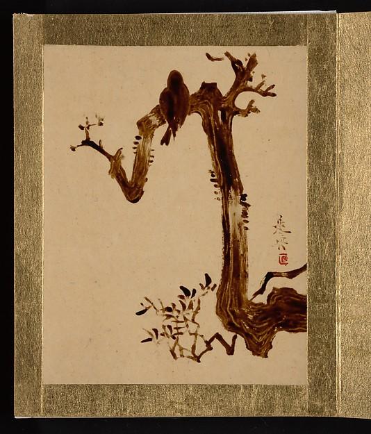 WikiOO.org - Encyclopedia of Fine Arts - Lukisan, Artwork Shibata Zeshin - Crow on Tree