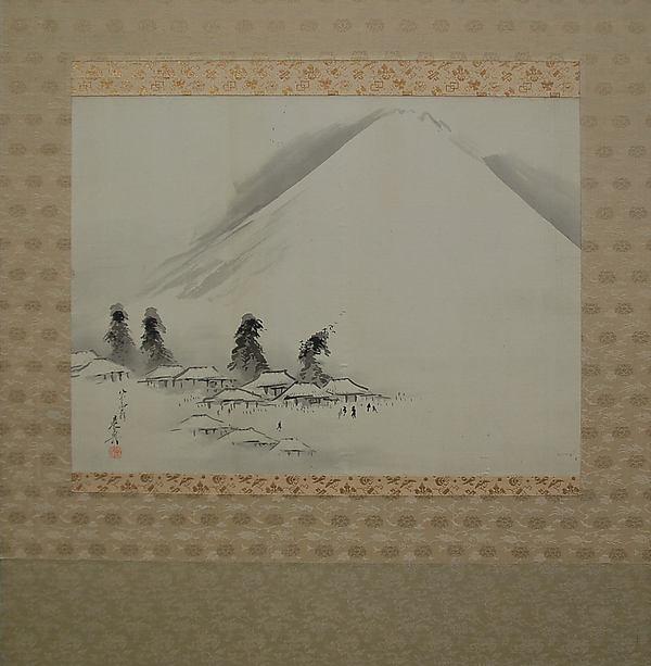 WikiOO.org - Encyclopedia of Fine Arts - Malba, Artwork Shibata Zeshin - Mt. Fuji in Winter