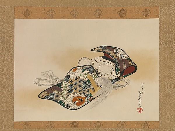 Wikioo.org - The Encyclopedia of Fine Arts - Painting, Artwork by Shibata Zeshin - Noh Mask Okina