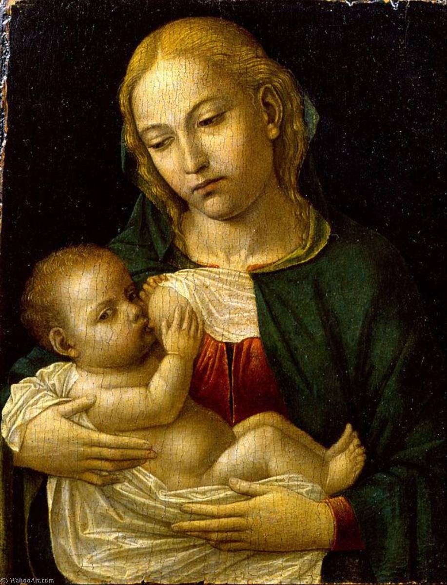 Wikioo.org - The Encyclopedia of Fine Arts - Painting, Artwork by Ambrogio Da Fossano (Ambrogio Bergognone) - The Madonna of the Milk