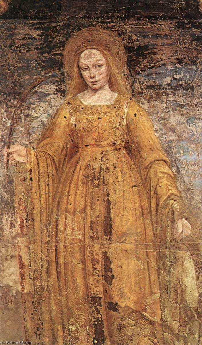 Wikioo.org - The Encyclopedia of Fine Arts - Painting, Artwork by Ambrogio Da Fossano (Ambrogio Bergognone) - St Catherine of Alexandria
