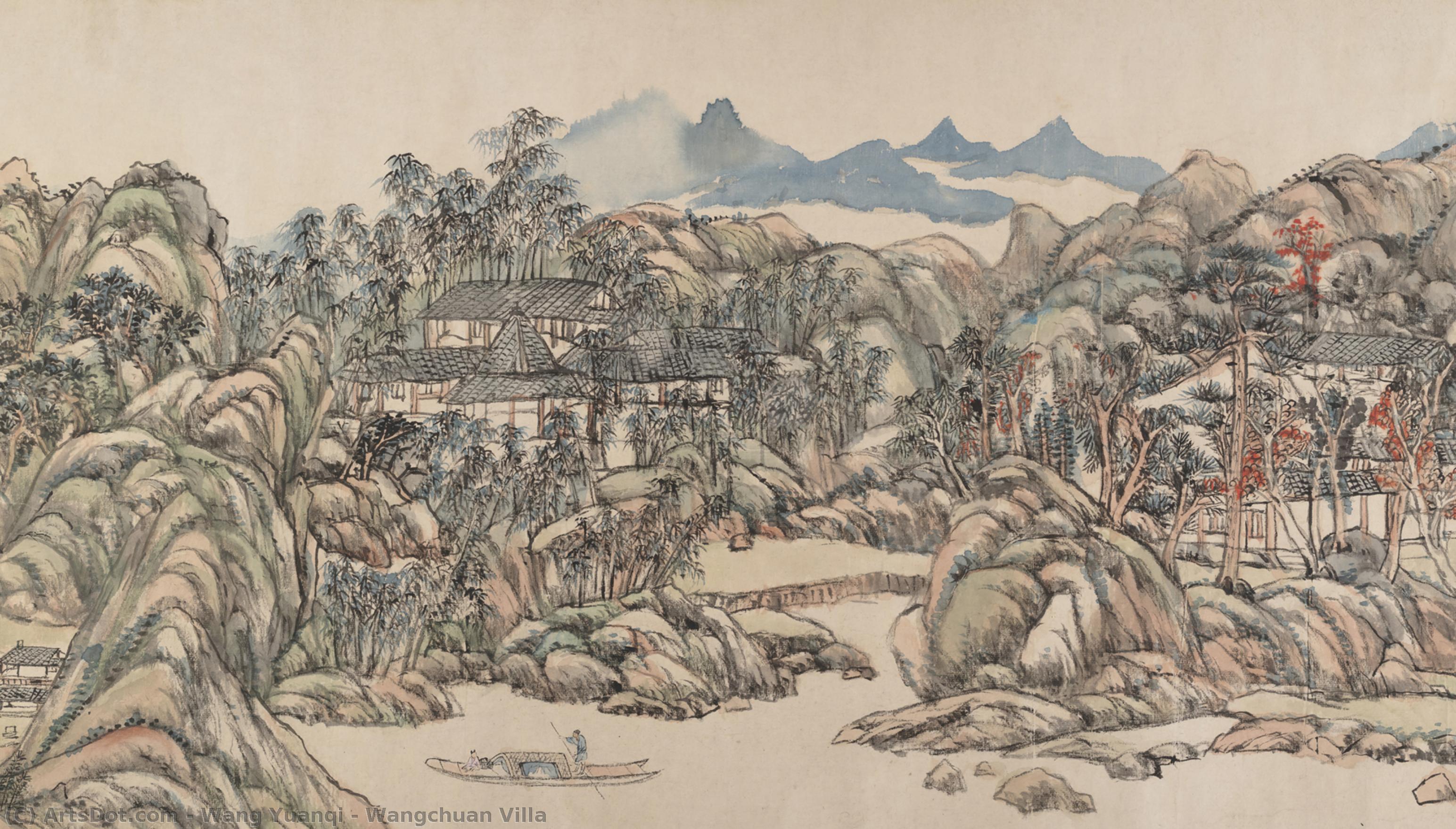 WikiOO.org - Енциклопедия за изящни изкуства - Живопис, Произведения на изкуството Wang Yuanqi - Wangchuan Villa