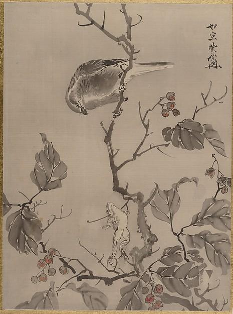 WikiOO.org - Encyclopedia of Fine Arts - Maalaus, taideteos Kawanabe Kyōsai - Bird and Frog
