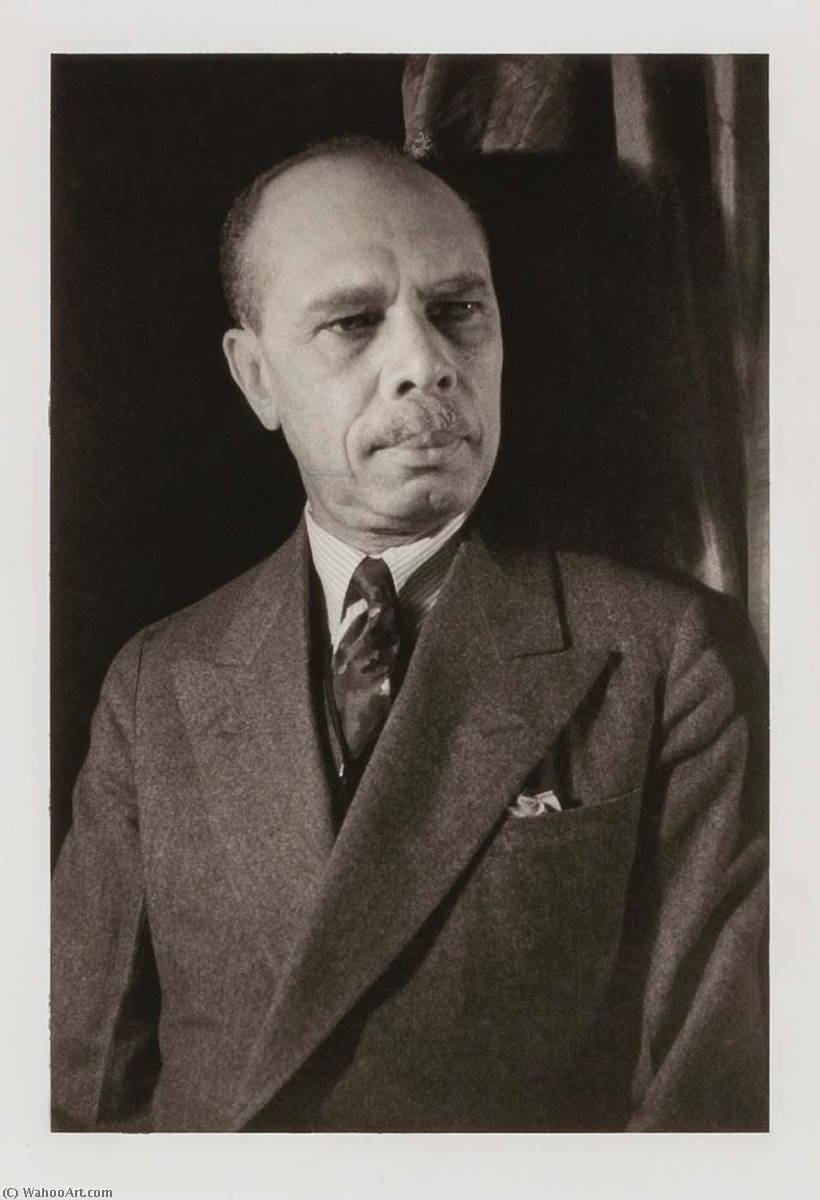Wikioo.org - The Encyclopedia of Fine Arts - Painting, Artwork by Carl Van Vechten - James Weldon Johnson, from the portfolio O Write My Name American Portraits, Harlem Heroes