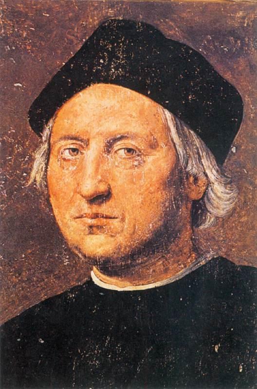 WikiOO.org - Encyclopedia of Fine Arts - Maalaus, taideteos Michele Di Ridolfo Del Ghirlandaio (Michele Tosini) - Portrait of Christopher Columbus