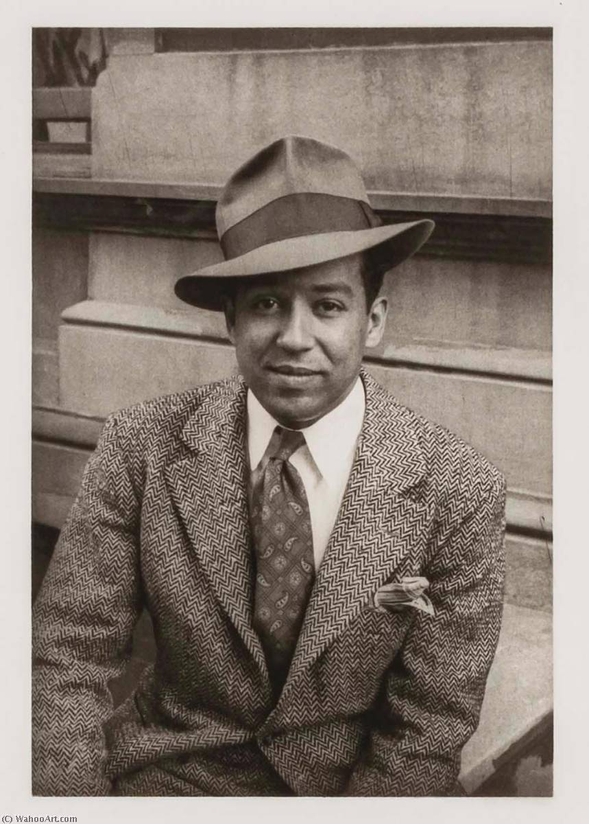Wikioo.org - สารานุกรมวิจิตรศิลป์ - จิตรกรรม Carl Van Vechten - Langston Hughes, from the portfolio O Write My Name American Portraits, Harlem Heroes