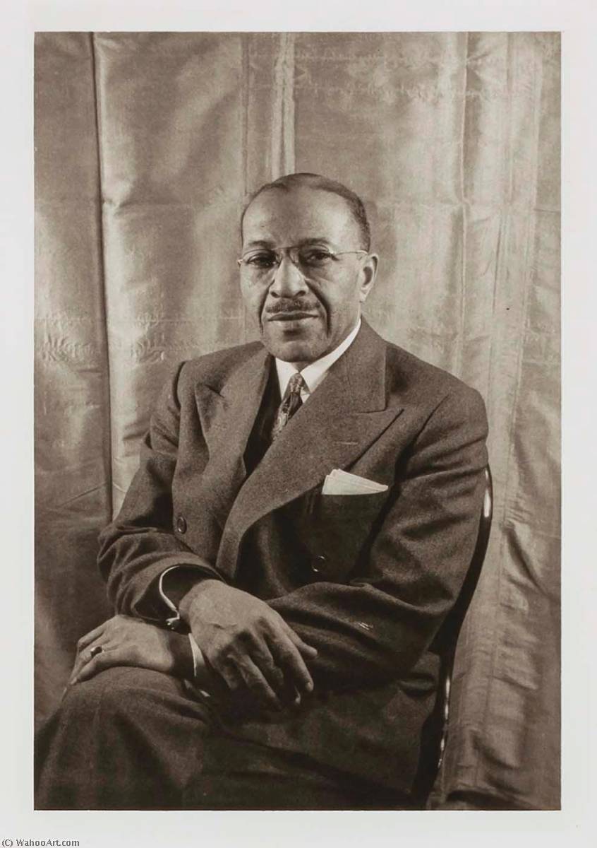Wikioo.org - The Encyclopedia of Fine Arts - Painting, Artwork by Carl Van Vechten - Charles S. Johnson, from the portfolio O Write My Name American Portraits, Harlem Heroes