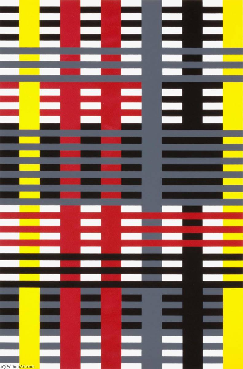 WikiOO.org - Encyclopedia of Fine Arts - Lukisan, Artwork Anni Albers - Study for unexecuted wall hanging (Bauhaus period), from the portfolio Connections 1925 1983